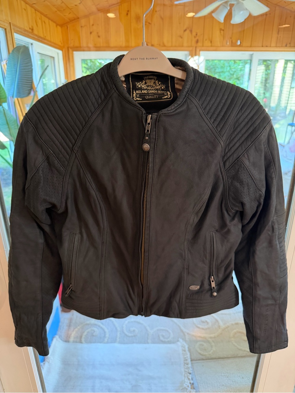 Black Women’s Roland Sands Leather Motorcycle Jacket